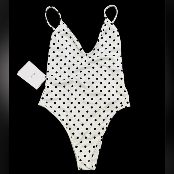 BALMAIN***White Polka Dot One-piece***US 4***$1180 - Picture 1 of 3